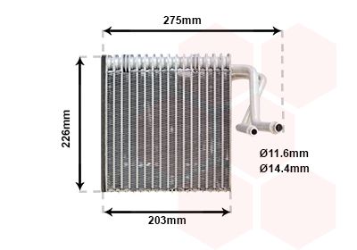 Parownik, klimatyzacja VAN WEZEL 4000V287