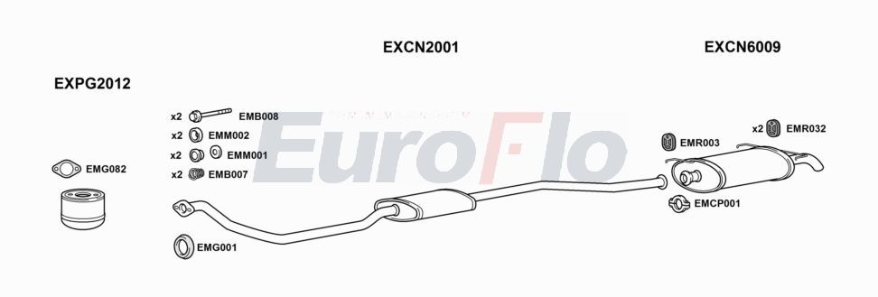 Układ wydechowy EUROFLO CNZX19D1001A00