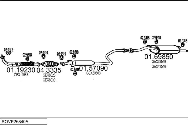 Układ wydechowy MTS ROVE26840A003237