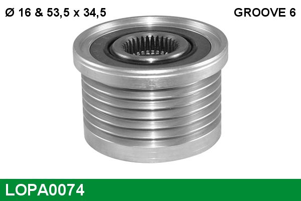 Alternator - sprzęgło jednokierunkowe LUCAS LOPA0074