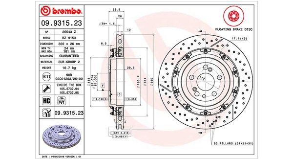 Tarcza hamulcowa MAGNETI MARELLI 360406128703