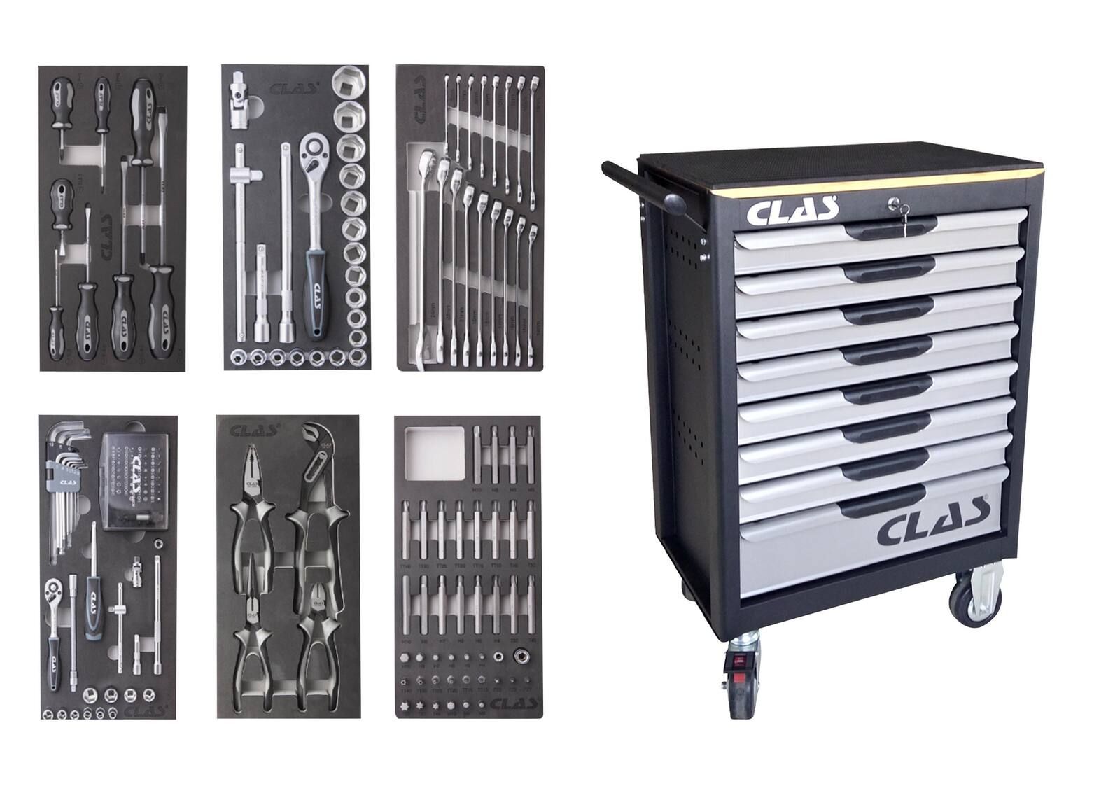 SERVANTE 8 TIROIRS + 154 OUTILS