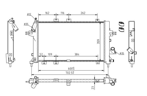 Chłodnica, układ chłodzenia silnika HART 614 275
