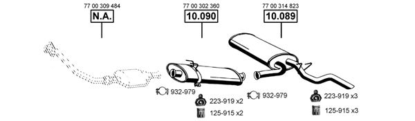 Układ wydechowy ASMET RE102220
