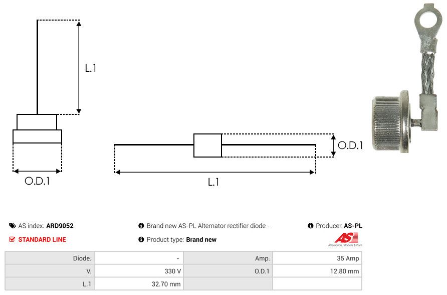 Levně Usměrňovač, generátor AS-PL ARD9052