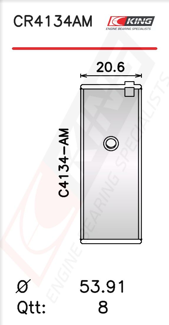 Cuzinet bielă KING CR4134AM0.5