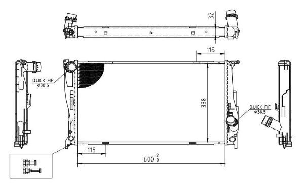Radiator, racire motor MTR 13054355