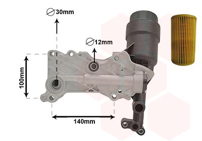 Olejový chladič, motorový olej VAN WEZEL 30013703