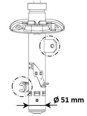 Tlumič pérování KYB 3338004