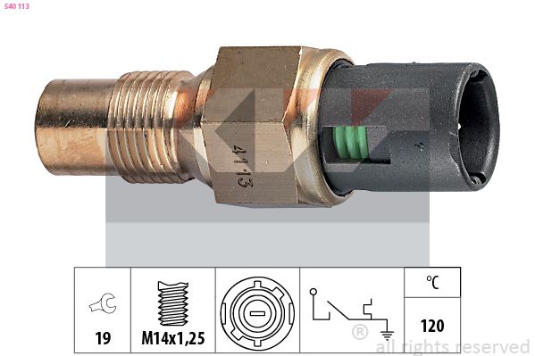 Włącznik temperaturowy, kontrolka płynu chłodzącego KW 540 113
