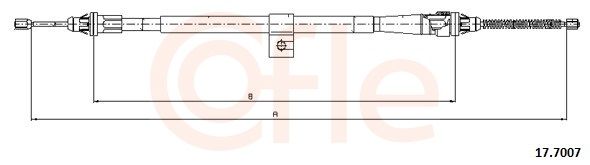 Cablu, frana de parcare COFLE 17.0007