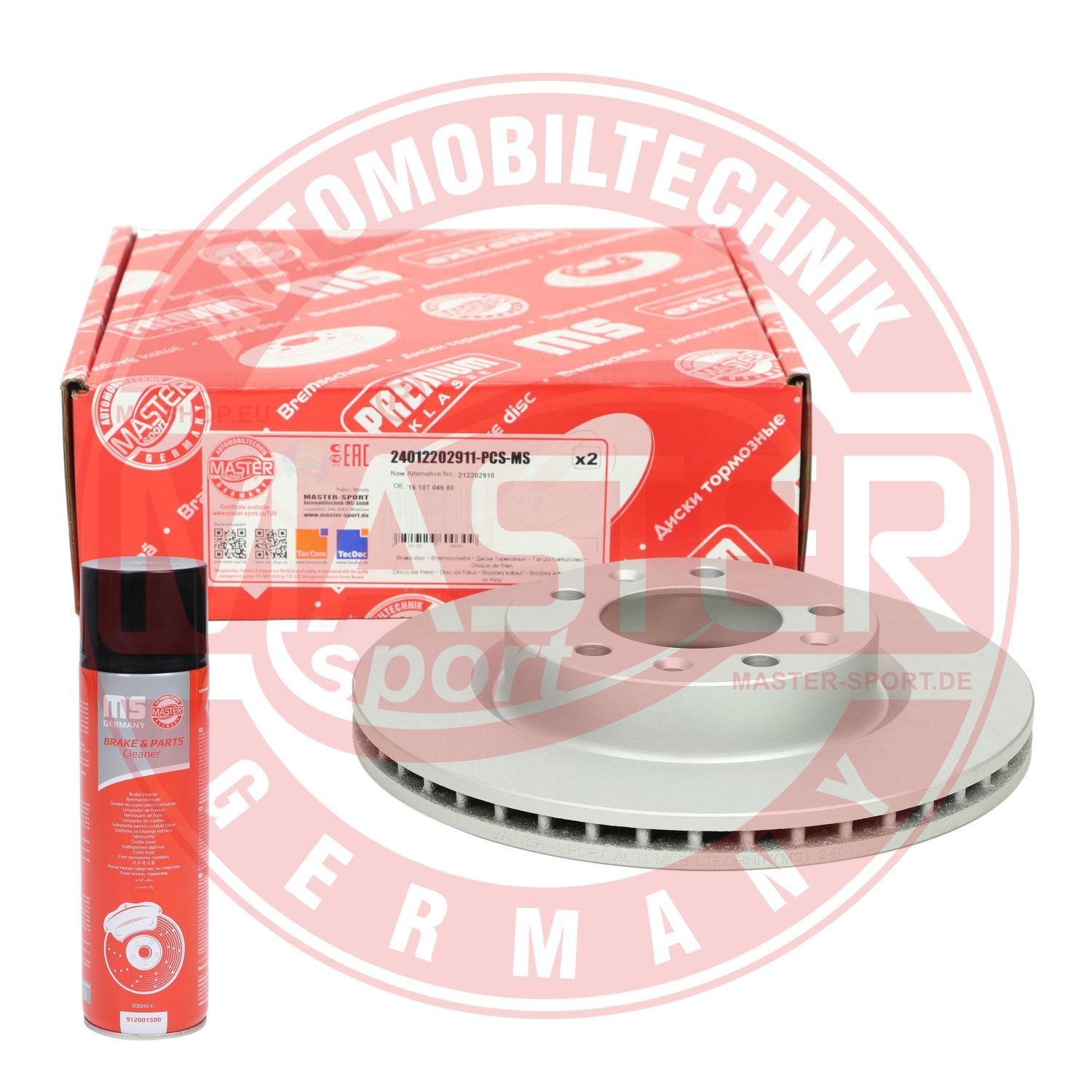 Tarcza hamulcowa MASTER-SPORT GERMANY 24012202911-PCS-MSP