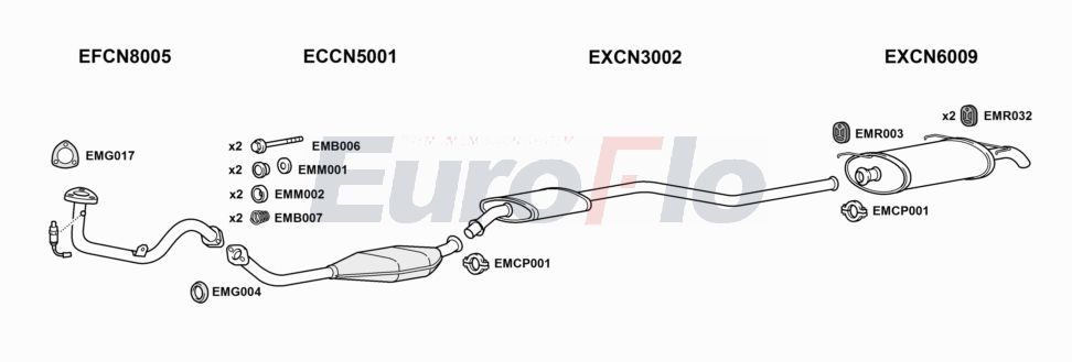 Układ wydechowy EUROFLO CNZX141004A00