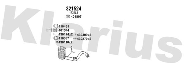 Układ wydechowy KLARIUS 632685E