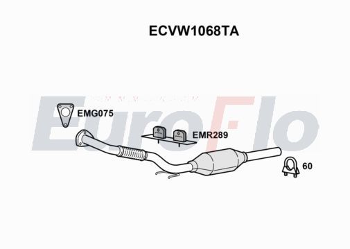 Katalizator EUROFLO ECVW1068TA