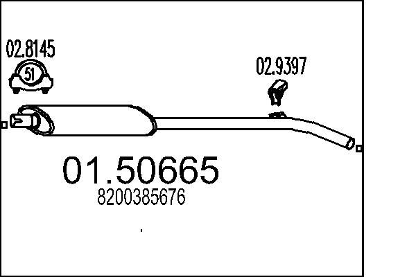Tłumik środkowy MTS 01.50665