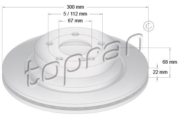 Tarcza hamulcowa TOPRAN 401 055