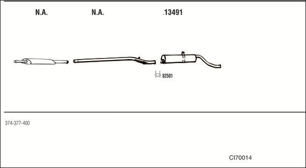 Układ wydechowy WALKER CI70014