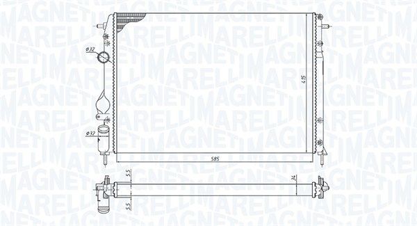 Chłodnica, układ chłodzenia silnika MAGNETI MARELLI 350213198500