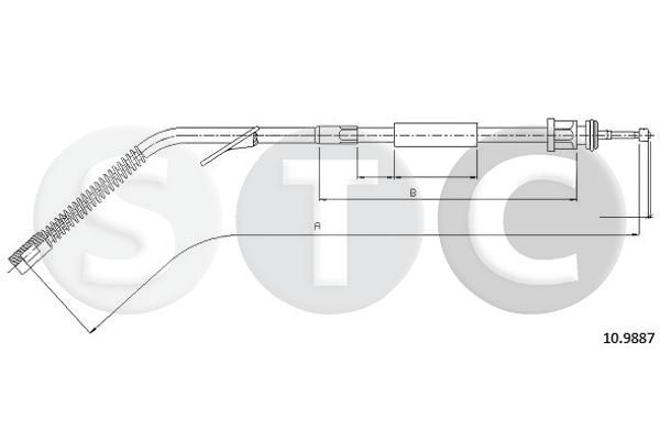 Cięgło, hamulec postojowy STC T481005