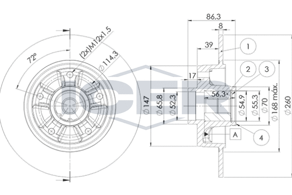 Tarcza hamulcowa ICER 78BD4023-1