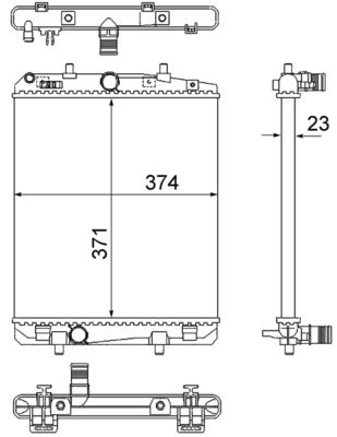 Chladič motora MAHLE CR 2035 000S