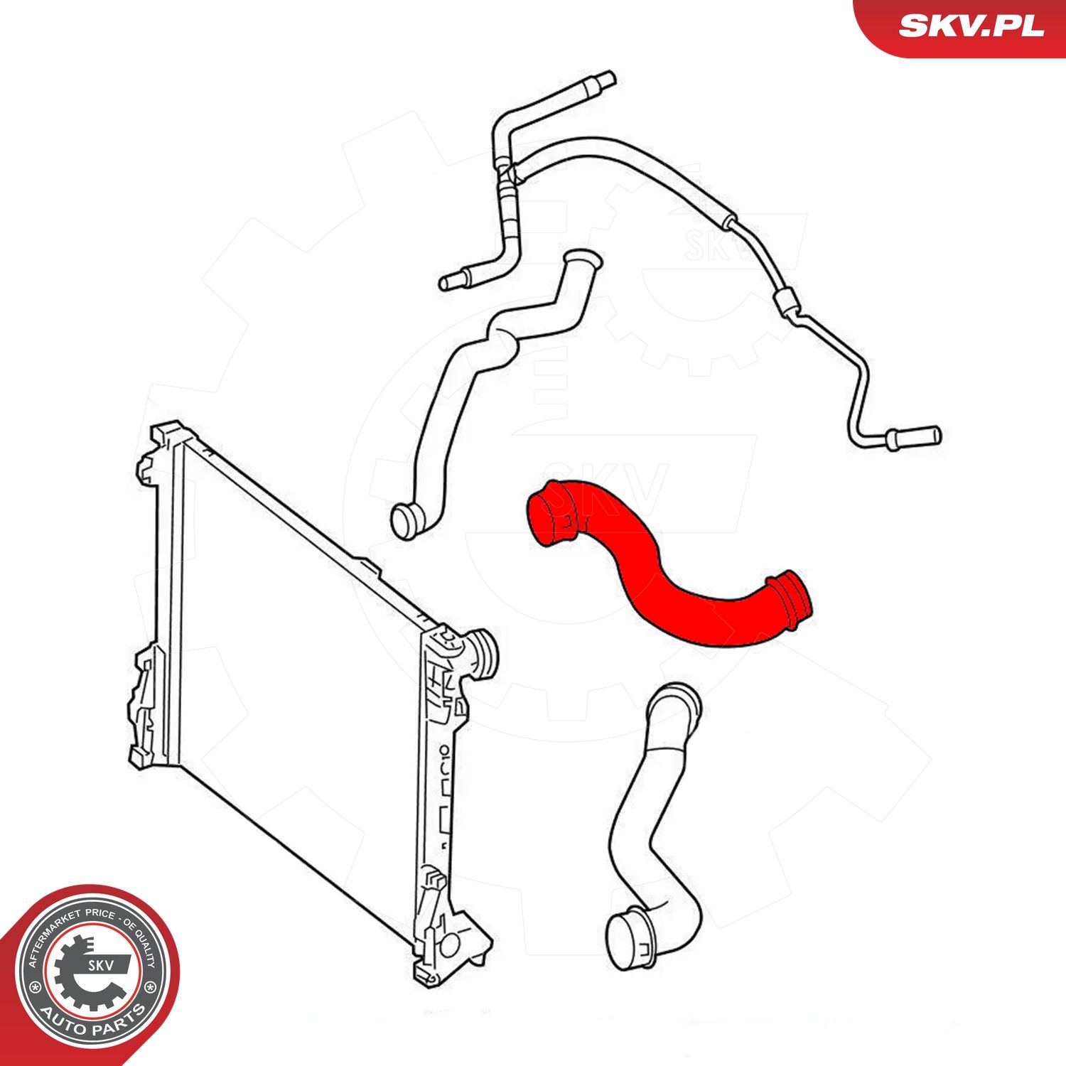 Levně Hadice chladiče ESEN SKV 43SKV618