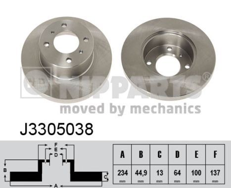 Tarcza hamulcowa NIPPARTS J3305038