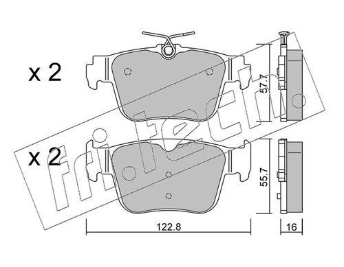 Zestaw klocków hamulcowych, hamulce tarczowe FRI.TECH. 1317.0
