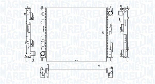 Chłodnica, układ chłodzenia silnika MAGNETI MARELLI 350213186800