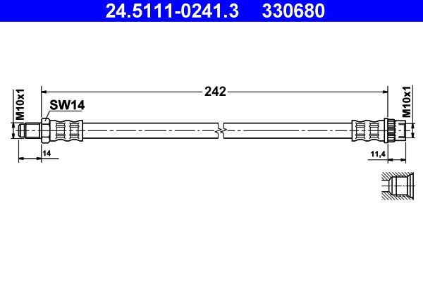 Brzdová hadice ATE 24.5111-0241.3