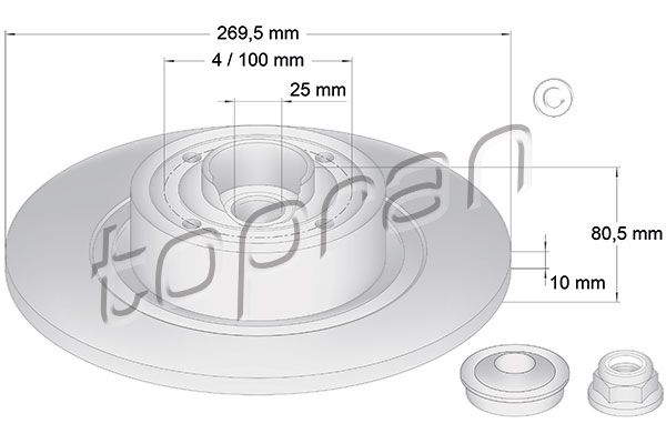 Tarcza hamulcowa TOPRAN 700 643