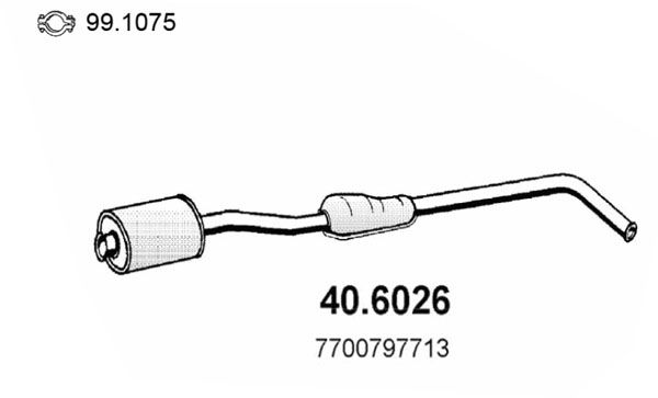 Tłumik środkowy ASSO 40.6026