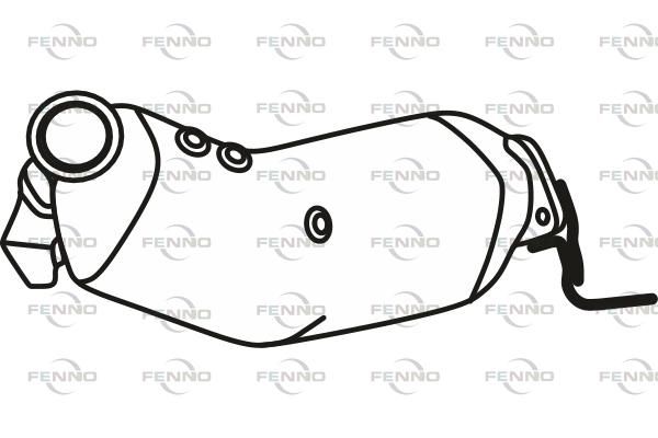 Filtr sadzy / filtr cząstek stałych, układ wydechowy FENNO P8855DPF