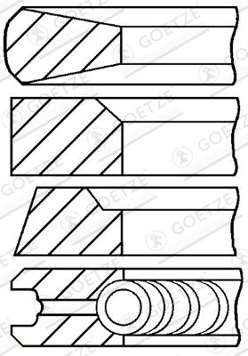 Set segmenti piston GOETZE ENGINE 08-347900-10