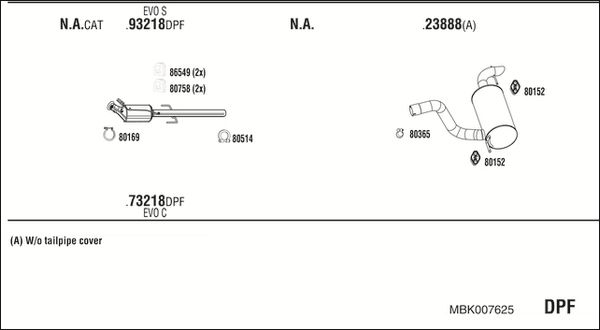 Układ wydechowy WALKER MBK007625