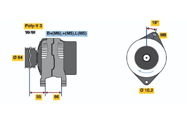Alternator BOSCH 0 986 041 421