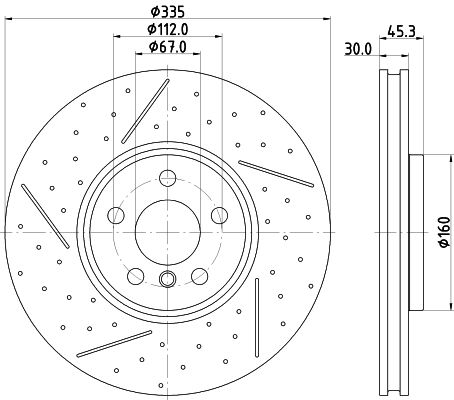 Brzdový kotúč HELLA PAGID 8DD 355 133-091