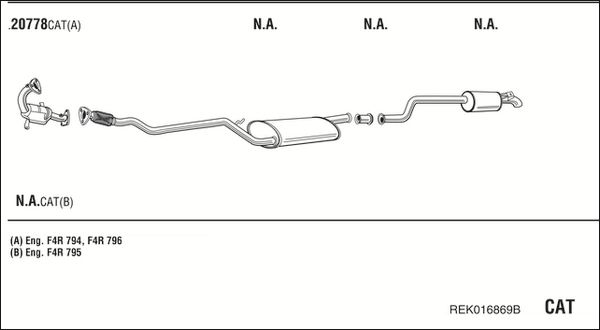 Układ wydechowy WALKER REK016869B