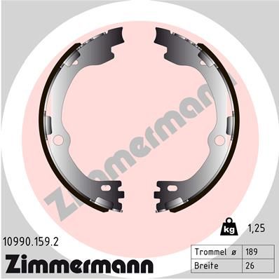 Set saboti frana, frana de mana ZIMMERMANN 10990.159.2