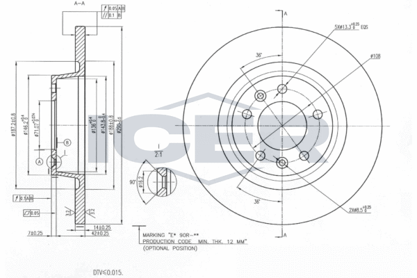 Tarcza hamulcowa ICER 78BD4623-2