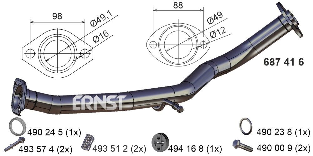 Racord evacuare ERNST 687416