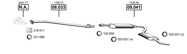 Układ wydechowy ASMET CI091570