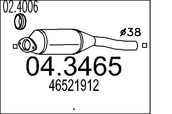 Katalizator MTS 46521912