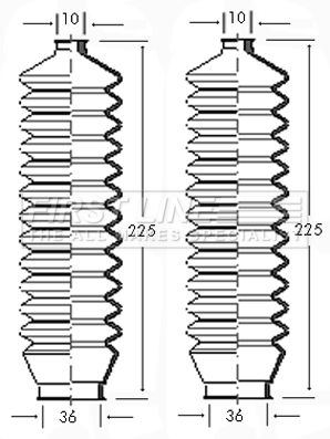 Zestaw osłon, układ kierowniczy FIRST LINE FSG3038