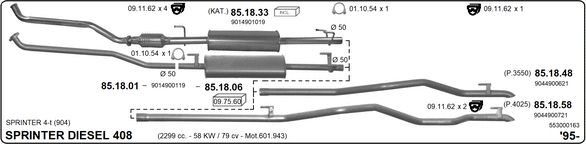 Układ wydechowy IMASAF 553000163