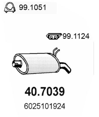 Tłumik końcowy ASSO 40.7039