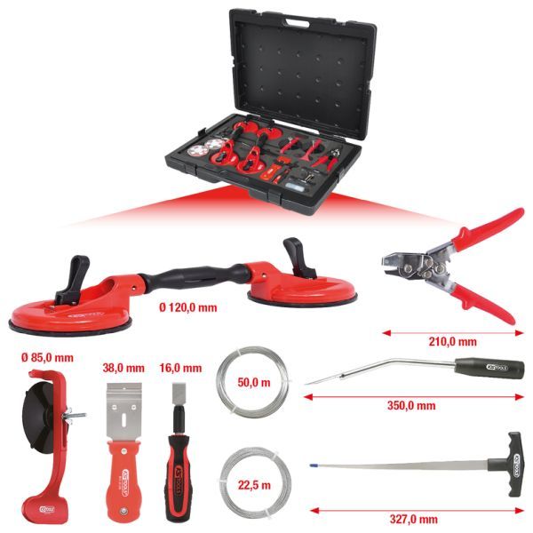 Set sarme taiat parbriz, demontat parbriz KS TOOLS 140.1065