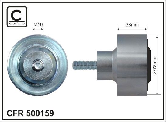 Levně Vratná/vodicí kladka, klínový žebrový řemen CAFFARO 500159