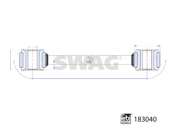Drążek / wspornik, stabilizator SWAG 33 10 8800